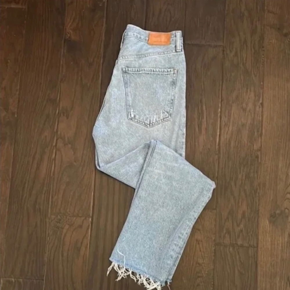 Citizens of Humanity Daphne Crop Jeans 27 Aster Wash High Rise Raw Hem Straight - Picture 8 of 10